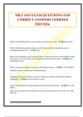 MKT 3413 EXAM QUESTIONS AND CORRECT ANSWERS VERIFIED 2025/2026.
