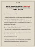 MBA 621 FINAL EXAM COMPLETE NEWEST 500 QUESTIONS AND VERIFIED SOLUTIONS LATEST UPDATE THIS YEAR