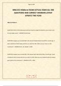 MBA 621 Midterm EXAM ACTUAL EXAM ALL 300 QUESTIONS AND CORRECT ANSWERS LATEST UPDATE THIS YEAR