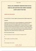 McGraw HILL EMERGENCY MEDICINE EXAM ACTUAL EXAM ALL 500 QUESTIONS AND CORRECT ANSWERS LATEST UPDATE THIS YEAR