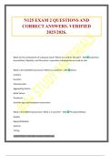 N125 EXAM 2 QUESTIONS AND CORRECT ANSWERS&period; VERIFIED 2025&sol;2026&period;
