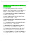 CPDT KA Study Guide Exam Questions And Answers Latest Graded A&plus; The dog sits and a treat is given&period; The dog learns to sit&period; - Positive Reinforcement