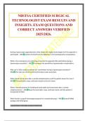 NBSTSA CERTIFIED SURGICAL TECHNOLOGIST EXAM RESULTS AND INSIGHTS&period; EXAM QUESTIONS AND CORRECT ANSWERS VERIFIED 2025&sol;2026&period;