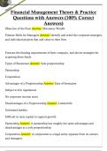 Financial Management Theory & Practice  Questions with Answers &lpar;100&percnt; Correct  Answers&rpar; 