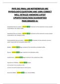 PHYS 261 FINAL LAB NOTES&lbrack;REFLEX ARC PHYSIOLOGY&rsqb;&vert;QUESTIONS AND 100&percnt; CORRECT WELL DETAILED ANSWERS&vert;LATEST UPDATE&excl;&excl;&excl;2025&sol;2026&vert;GUARANTEED PASS&vert;GRADED A&plus;