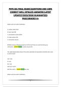 PHYS 261 FINAL EXAM&vert;QUESTIONS AND 100&percnt; CORRECT WELL DETAILED ANSWERS&vert;LATEST UPDATE&excl;&excl;&excl;2025&sol;2026&vert;GUARANTEED PASS&vert;GRADED A&plus;