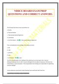 NDHCE BOARD EXAM PREP QUESTIONS AND CORRECT ANSWERS&period;