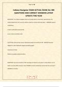 Indiana Navigator EXAM ACTUAL EXAM ALL 300 QUESTIONS AND CORRECT ANSWERS LATEST UPDATE THIS YEAR