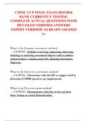 CMMC CCP FINAL EXAM 2025&sol;2026  BANK CURRENTLY TESTING  COMPLETE ACTUAL QUESTIONS WITH  DETAILED VERIFIED ANSWERS  EXPERT VERIFIED &sol;ALREADY GRADED  A&plus; 