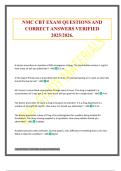 NMC CBT EXAM QUESTIONS AND CORRECT ANSWERS VERIFIED 2025&sol;2026&period;