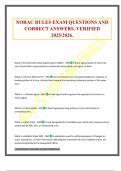 NORAC RULES EXAM QUESTIONS AND CORRECT ANSWERS&period; VERIFIED 2025&sol;2026&period;
