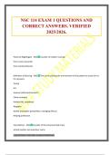 NSC 114 EXAM 1 QUESTIONS AND CORRECT ANSWERS&period; VERIFIED 2025&sol;2026&period;