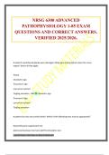 NRSG 6300 ADVANCED PATHOPHYSIOLOGY 1-85 EXAM QUESTIONS AND CORRECT ANSWERS&period; VERIFIED 2025&sol;2026&period;