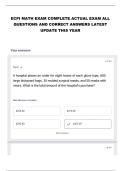 ECPI MATH EXAM COMPLETE ACTUAL EXAM ALL QUESTIONS AND CORRECT ANSWERS LATEST UPDATE THIS YEAR