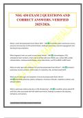 NSG 430 EXAM 2 QUESTIONS AND CORRECT ANSWERS&period; VERIFIED 2025&sol;2026&period;