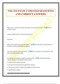 NSG 532 EXAM 2 UPDATED QUESTIONS AND CORRECT ANSWERS.