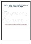 HA 3309 Ethics Exam Guide 2026&colon; Questions & Answers