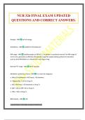 NUR 326 FINAL EXAM UPDATED QUESTIONS AND CORRECT ANSWERS