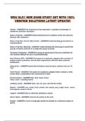 WGU SLO1 NEW EXAM STUDY SET WITH 100&percnt; VERIFIED SOLUTIONS LATEST UPDATE&excl;&excl;