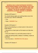 GEORGIA DDA 6-HOUR DEFENSIVE DRIVER &  DRIVER IMPROVEMENT EXAM NEWEST 2025&sol; 2026  ACTUAL EXAM COMPLETE 100 QUESTIONS AND  CORRECT DETAILED ANSWERS &lpar;VERIFIED  ANSWERS&rpar; &vert;ALREADY GRADED A&plus;&vert;&vert;NEWEST  EXAM&excl;&excl;&excl; 