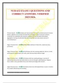 NUR 632 EXAM 1 QUESTIONS AND CORRECT ANSWERS&period; VERIFIED 2025&sol;2026&period;