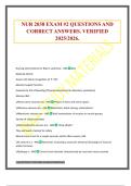 NUR 2038 EXAM &num;2 QUESTIONS AND CORRECT ANSWERS&period; VERIFIED 2025&sol;2026&period;