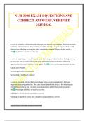 NUR 3000 EXAM 1 QUESTIONS AND CORRECT ANSWERS&period; VERIFIED 2025&sol;2026&period;