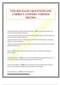 NUR 3825 EXAM 2 QUESTIONS AND CORRECT ANSWERS&period; VERIFIED 2025&sol;2026&period;