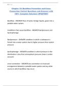 Chapter 19 Backflow Prevention and Cross-Connection Control Questions and Answers with 100&percnt; Complete Solutions UPDATED&excl;&excl;&excl;