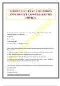NUR2502 MDC3 EXAM 2 QUESTIONS AND CORRECT ANSWERS VERIFIED 2025&sol;2026&period;