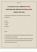 IV Certification Exam ACTUAL EXAM 