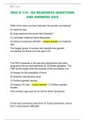 WGU D 115 - OA READINESS QUESTIONS  AND ANSWERS 2025 