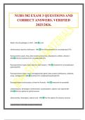 NURS 502 EXAM 3 QUESTIONS AND CORRECT ANSWERS&period; VERIFIED 2025&sol;2026&period;