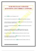 NURS 502 EXAM 3 UPDATED QUESTIONS AND CORRECT ANSWERS&period;