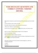 NURS-3032 EXAM 1 QUESTIONS AND CORRECT ANSWERS&period; VERIFIED 2025&sol;2026&period;