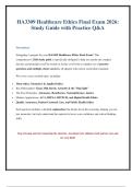 HA3309 Healthcare Ethics Final Exam Guide 2026&colon; Questions & Explained Answers