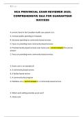  HCA PROVINCIAL EXAM REVIEWER 2025&semi;  COMPREHENSIVE Q&A