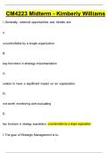 CM4223 MIDTERM - KIMBERLY WILLIAMS&period; EXAM UPDATED QUESTIONS AND CORRECT ANSWERS&period;