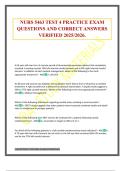 NURS 5463 TEST 4 PRACTICE EXAM QUESTIONS AND CORRECT ANSWERS VERIFIED 2025&sol;2026&period;