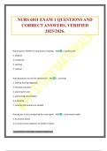 NURS 6011 EXAM 1 QUESTIONS AND CORRECT ANSWERS&period; VERIFIED 2025&sol;2026&period;