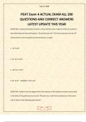 Peat Exam PTA COMPLETE NEWEST