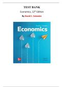 Macroeconomics &ndash; 12th Edition &ndash; David C&period; Colander &ndash; Complete Test Bank &lpar;Chapters 1&ndash;38&rpar;