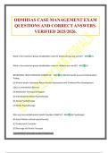 ODMHSAS CASE MANAGEMENT EXAM QUESTIONS AND CORRECT ANSWERS&period; VERIFIED 2025&sol;2026&period;