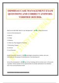 ODMHSAS CASE MANAGEMENT EXAM QUESTIONS AND CORRECT ANSWERS&period; VERIFIED 2025&sol;2026&period;