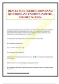 ORACLE FCCS CERTIFICATION EXAM QUESTIONS AND CORRECT ANSWERS&period; VERIFIED 2025&sol;2026&period;