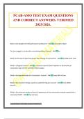 PCAB-AMO TEST EXAM QUESTIONS AND CORRECT ANSWERS&period; VERIFIED 2025&sol;2026&period;