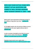 NCRA QUIZ EXAM &lpar;ACTUAL EXAM&rpar; WITH CORRECT ACTUAL QUESTIONS AND CORRECTLY WELL DEFINED ANSWERS LATEST ALREADY GRADED A&plus; 2025 &ndash; 2026
