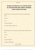 Workday Pro HCM Exam 1 & 2 ACTUAL EXAM  ALL 400 QUESTIONS AND CORRECT ANSWERS  LATEST UPDATE THIS YEAR