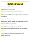 NUR 265 Exam 3 2024&sol;2025 WITH ALL QUESTION AND ANSWERS