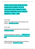 FDCPA STUDY GUIDE EXAM &lpar;ACTUAL EXAM&rpar; WITH CORRECT ACTUAL QUESTIONS AND CORRECTLY WELL DEFINED ANSWERS LATEST ALREADY GRADED A&plus; 2025 &ndash; 2026